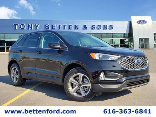 AGATE BLACK METALLIC 2023 Ford Edge SEL/ MOONROOF/ COLD WEATHER PKG/ CAMERA/ PWR LIFTG