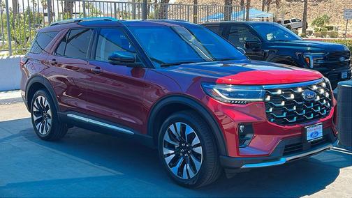 Rapid Red Metallic Tinted Clearcoat 2026 Ford Explorer Platinum