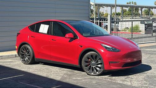 Red Multi-Coat 2022 Tesla Model Y Performance Dual Motor All-Wheel Drive