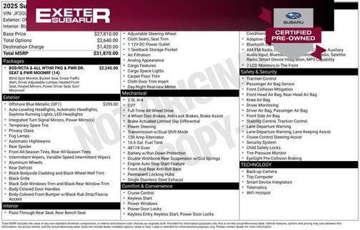 2025 Subaru Crosstrek Premium