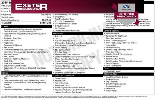 2025 Subaru Forester Touring