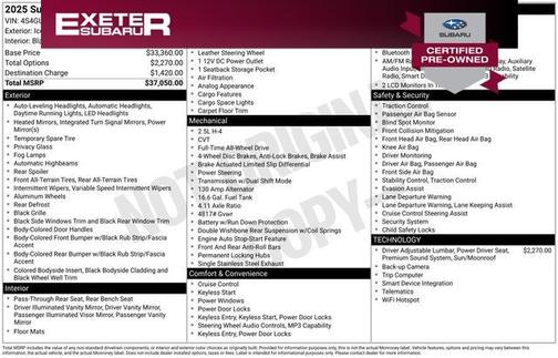2025 Subaru Crosstrek Wilderness