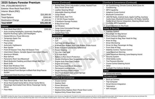 2025 Subaru Forester Premium