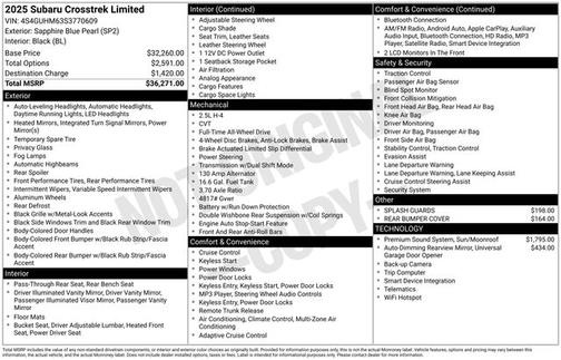2025 Subaru Crosstrek Limited