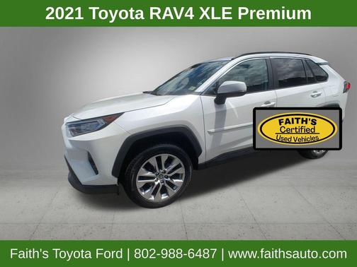 Blizzard Pearl 2021 Toyota RAV4 XLE Premium