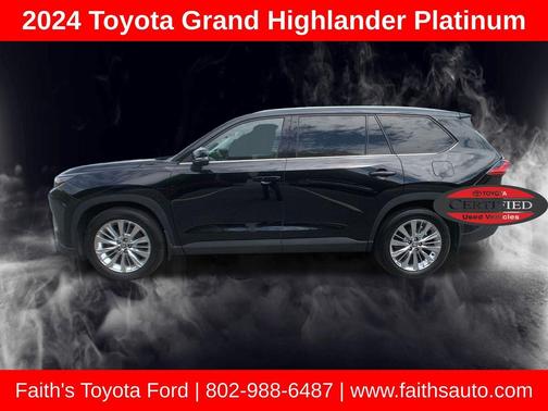 Midnight Black Metallic 2024 Toyota Grand Highlander Platinum
