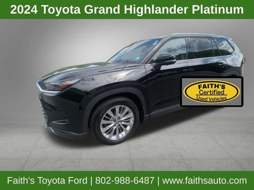 Midnight Black Metallic 2024 Toyota Grand Highlander Platinum