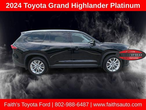 Midnight Black Metallic 2024 Toyota Grand Highlander Platinum