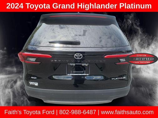 Midnight Black Metallic 2024 Toyota Grand Highlander Platinum