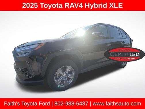 Midnight Black Metallic 2025 Toyota RAV4 Hybrid XLE