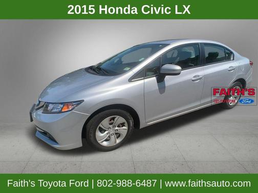 Alabaster Silver Metallic 2015 Honda Civic LX
