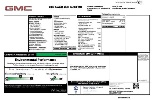 2024 GMC Savana 2500 Work Van