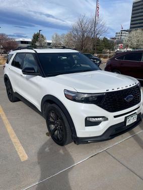 Star White Metallic Tri-Coat 2021 Ford Explorer ST