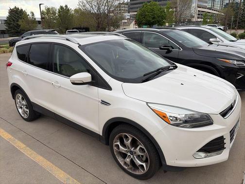 White Platinum Metallic Tri-Coat 2015 Ford Escape Titanium