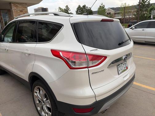 White Platinum Metallic Tri-Coat 2015 Ford Escape Titanium