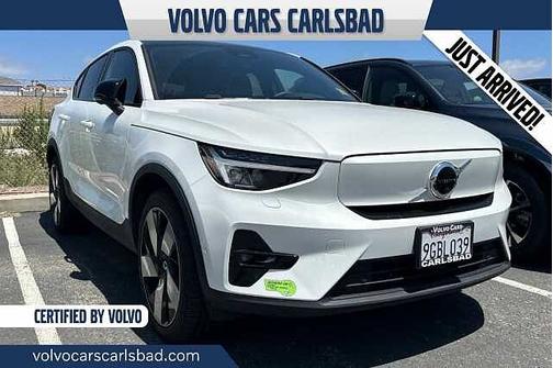 Crystal White 2023 Volvo C40 Recharge Pure Electric Ultimate
