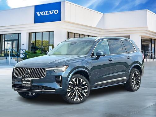 Denim Blue Metallic 2026 Volvo XC90 Plug-In Hybrid Plus, T8 AWD, Electric/Gasoline, Bright, 7 Seats