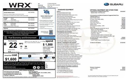WR Blue Pearl 2022 Subaru WRX Limited
