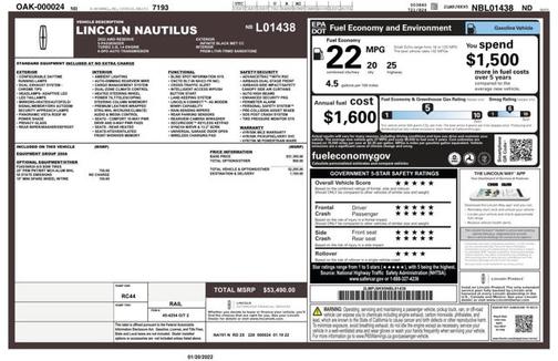 Infinite Black Metallic Clearcoat 2022 Lincoln Nautilus Reserve