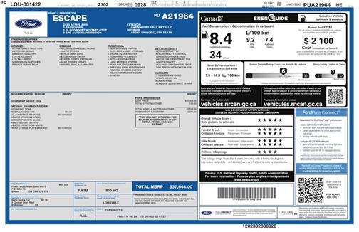 Carbonized Gray Metallic 2023 Ford Escape Active