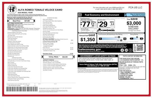 2024 Alfa Romeo Tonale Veloce