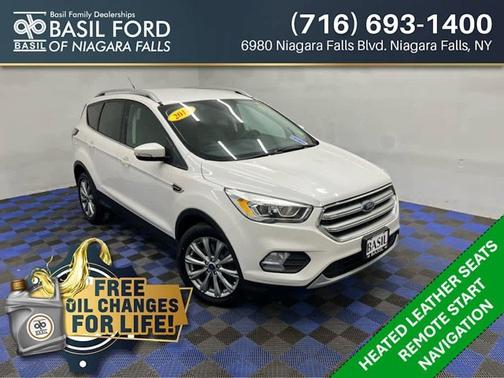 White Platinum Metallic Tri-Coat 2017 Ford Escape Titanium