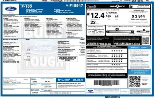 Agate Black Metallic 2025 Ford F-150 LARIAT