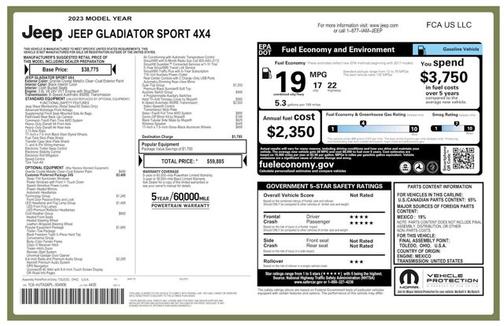 2023 Jeep Gladiator Sport S