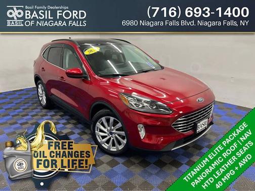 Rapid Red Metallic Tinted Clearcoat 2021 Ford Escape Titanium Hybrid