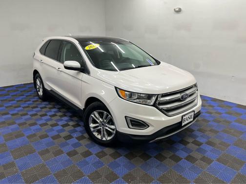 White Platinum Metallic Tri-Coat 2015 Ford Edge SEL