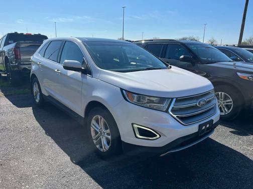 White Platinum Metallic Tri-Coat 2015 Ford Edge SEL