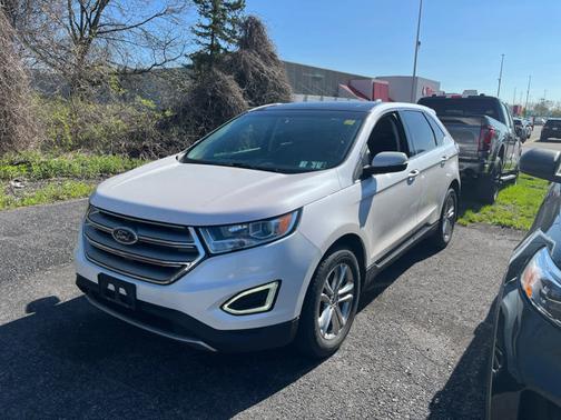 White Platinum Metallic Tri-Coat 2015 Ford Edge SEL