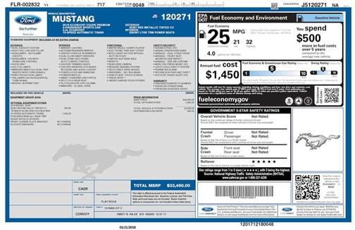 2018 Ford Mustang EcoBoost Premium
