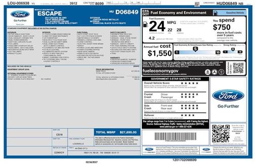 Canyon Ridge Metallic 2017 Ford Escape SE