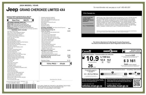 Diamond Black Crystal Pearlcoat 2024 Jeep Grand Cherokee Limited