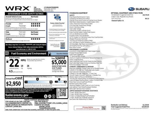 2024 Subaru WRX Base (M6)