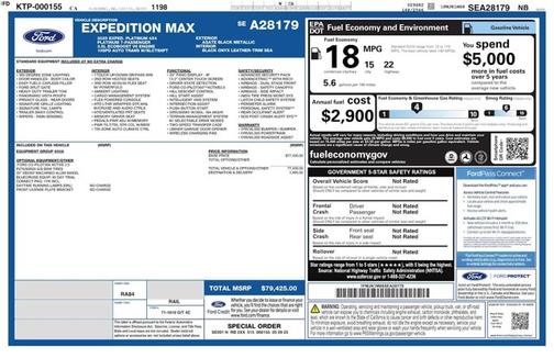 Agate Black 2025 Ford Expedition Max Platinum