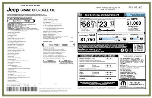Baltic Gray Metallic Clearcoat 2024 Jeep Grand Cherokee 4xe