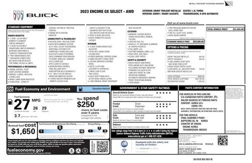 Ebony Twilight Metallic 2023 Buick Encore GX Select