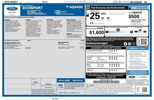 2021 Ford EcoSport S