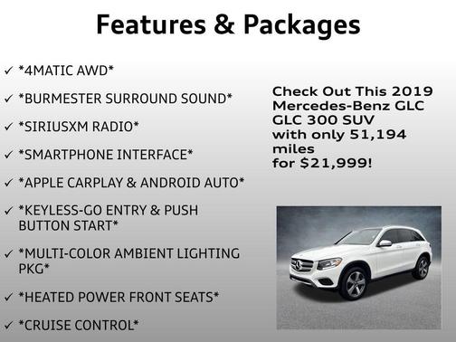 2019 Mercedes-Benz GLC 300 Base 4MATIC