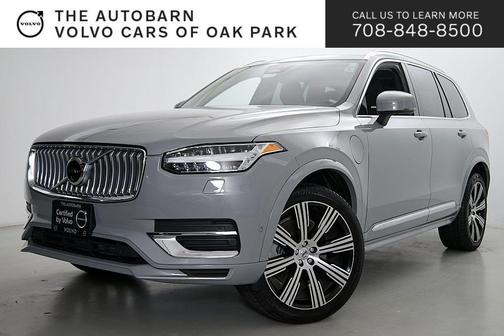 Vapour Grey Metallic 2024 Volvo XC90 Recharge Plug-In Hybrid T8 Plus Bright Theme 7-Seater