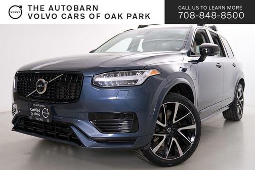 Denim Blue Metallic 2023 Volvo XC90 Recharge Plug-In Hybrid T8 Plus Dark Theme 7-Seater