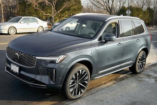 Denim Blue Metallic 2026 Volvo XC90 Plug-In Hybrid Ultra, T8 AWD, Electric/Gasoline, Bright, 7 Seats