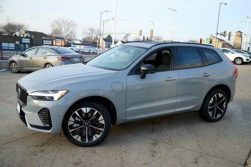Vapour Grey Metallic 2026 Volvo XC60 Plug-In Hybrid Plus, T8 AWD Electric/Gasoline, Dark