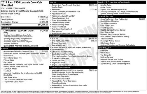 2019 RAM 1500 Laramie