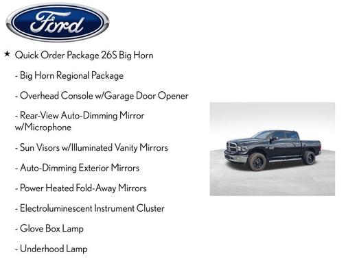 Brilliant Black Crystal Pearlcoat 2016 RAM 1500 Big Horn