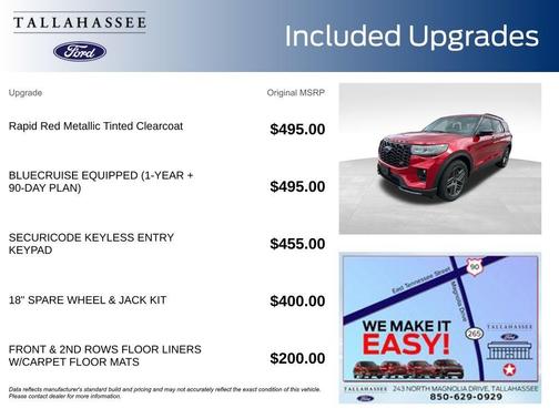 Rapid Red Metallic Tinted Clearcoat 2026 Ford Explorer ST