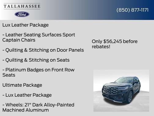 2025 Ford Explorer Platinum