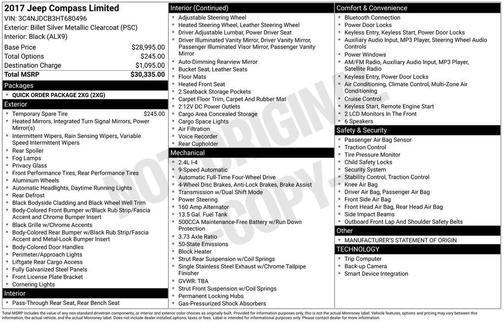 2017 Jeep Compass Limited